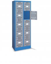 FAM102501 - PERFOM típusú értéktároló szekrény tartozékokkal - DIM. MM W=610 D=500 H=1750 - Szín: kék + szürke RAL5012+RAL7000