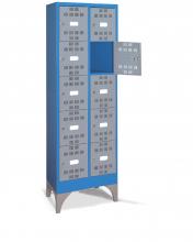 FAM102507 - PERFOM típusú értéktároló szekrény tartozékokkal - DIM. MM W=610 D=500 H=1950 - Szín: kék + szürke RAL5012+RAL7000