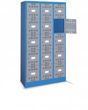 FAM103511 - PERFOM típusú értéktároló szekrény tartozékokkal - DIM. MM W=900 D=500 H=1750 - Szín: kék + szürke RAL5012+RAL7000