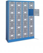 FAM104501 - PERFOM típusú értéktároló szekrény tartozékokkal - DIM. MM W=1195 D=500 H=1750 - Szín: kék + szürke RAL5012+RAL7000