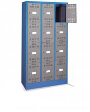 FAM113401 - PERFOM típusú értéktároló szekrény tartozékokkal - DIM. MM W=900 D=500 H=1750 - Szín: kék + szürke RAL5012+RAL7000