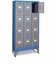 FAM113407 - PERFOM típusú értéktároló szekrény tartozékokkal - DIM. MM W=900 D=500 H=1950 - Szín: kék + szürke RAL5012+RAL7000