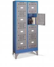 FAM122407 - PERFOM típusú értéktároló szekrény tartozékokkal - DIM. MM W=805 D=500 H=1950 - Szín: kék + szürke RAL5012+RAL7000
