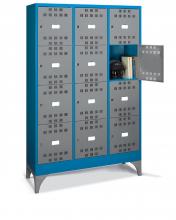FAM123407 - PERFOM típusú értéktároló szekrény tartozékokkal - DIM. MM W=1195 D=500 H=1950 - Szín: kék + szürke RAL5012+RAL7000